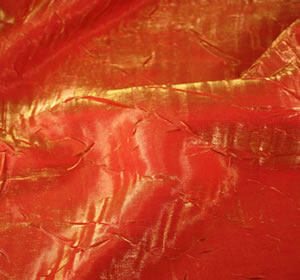Crushed Iridescent Satin-Flame